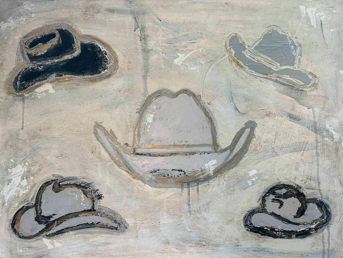 Textured Hats Print