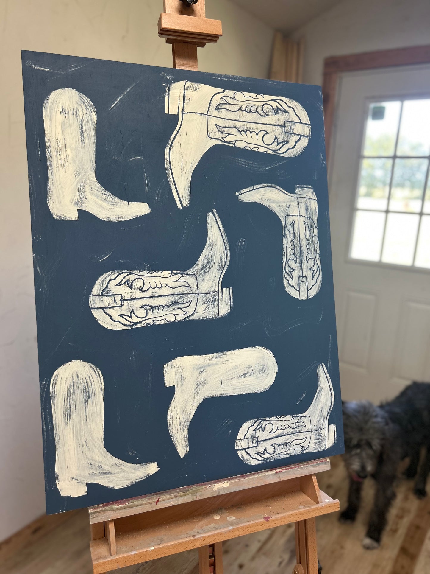 Navy boots