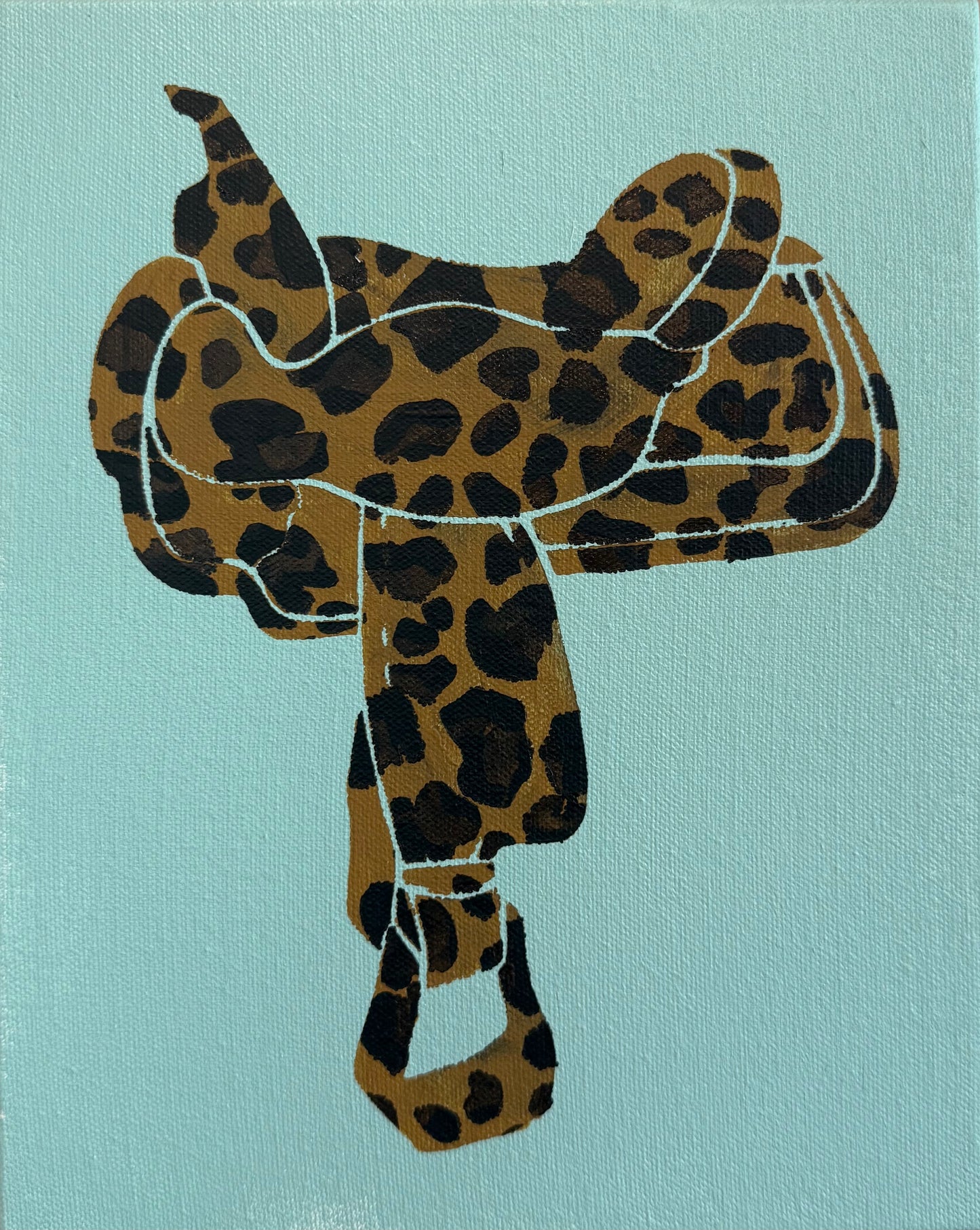 Aqua Leopard Saddle
