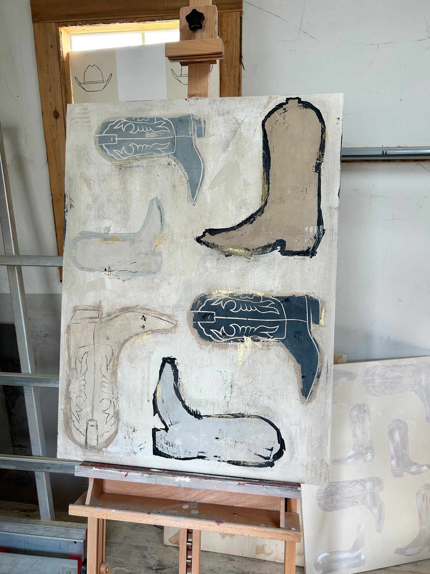 Textured boots