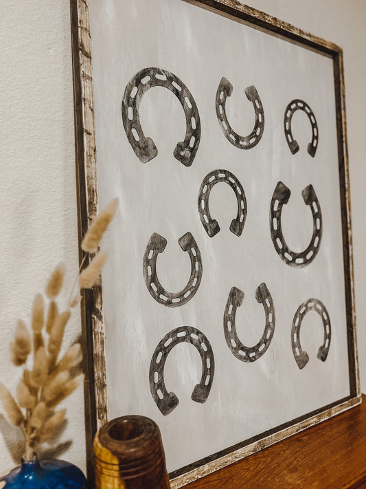 Watercolor horseshoes