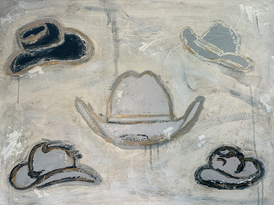 Textured Hats Print