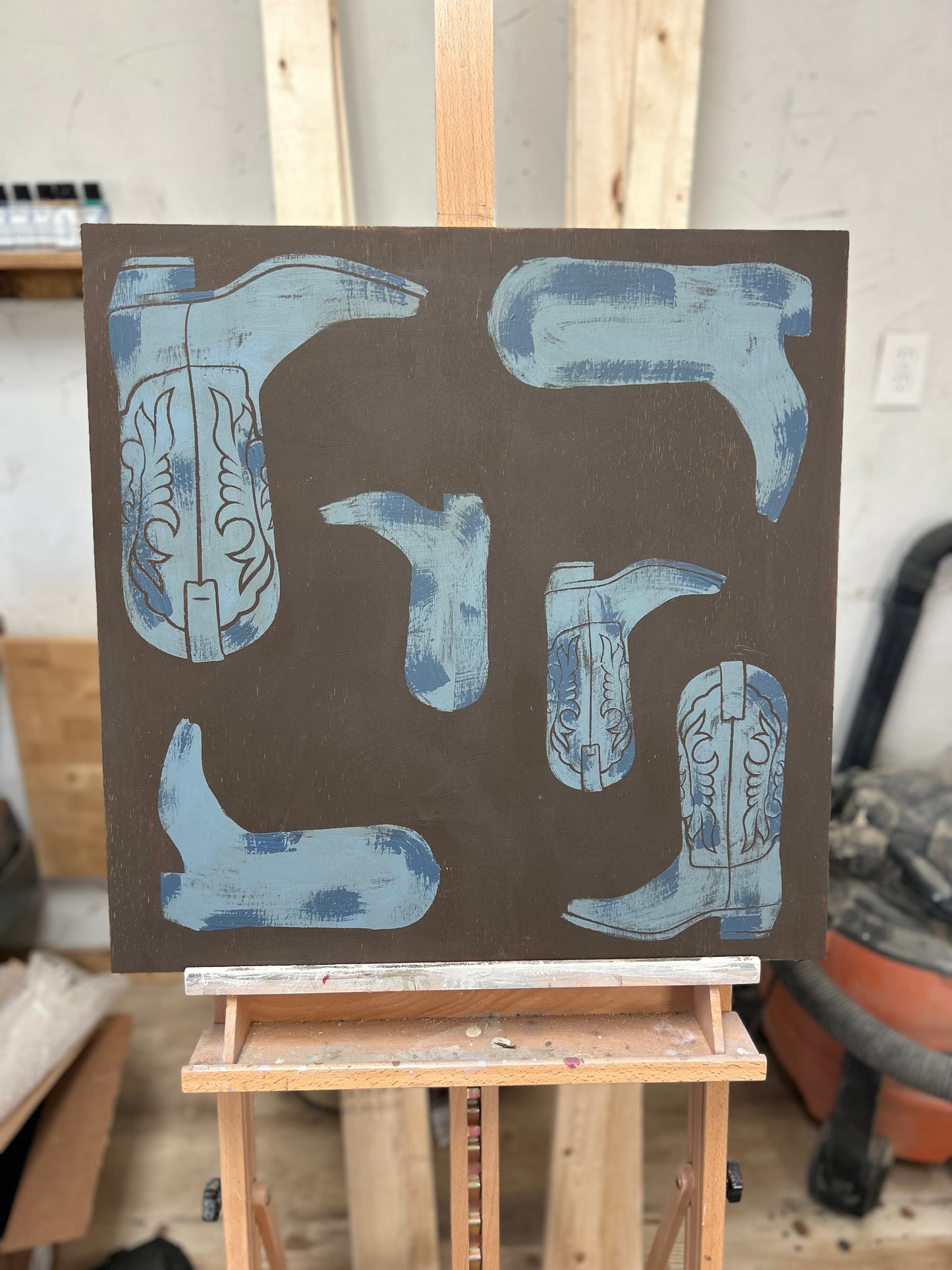 Paint the town blue boots