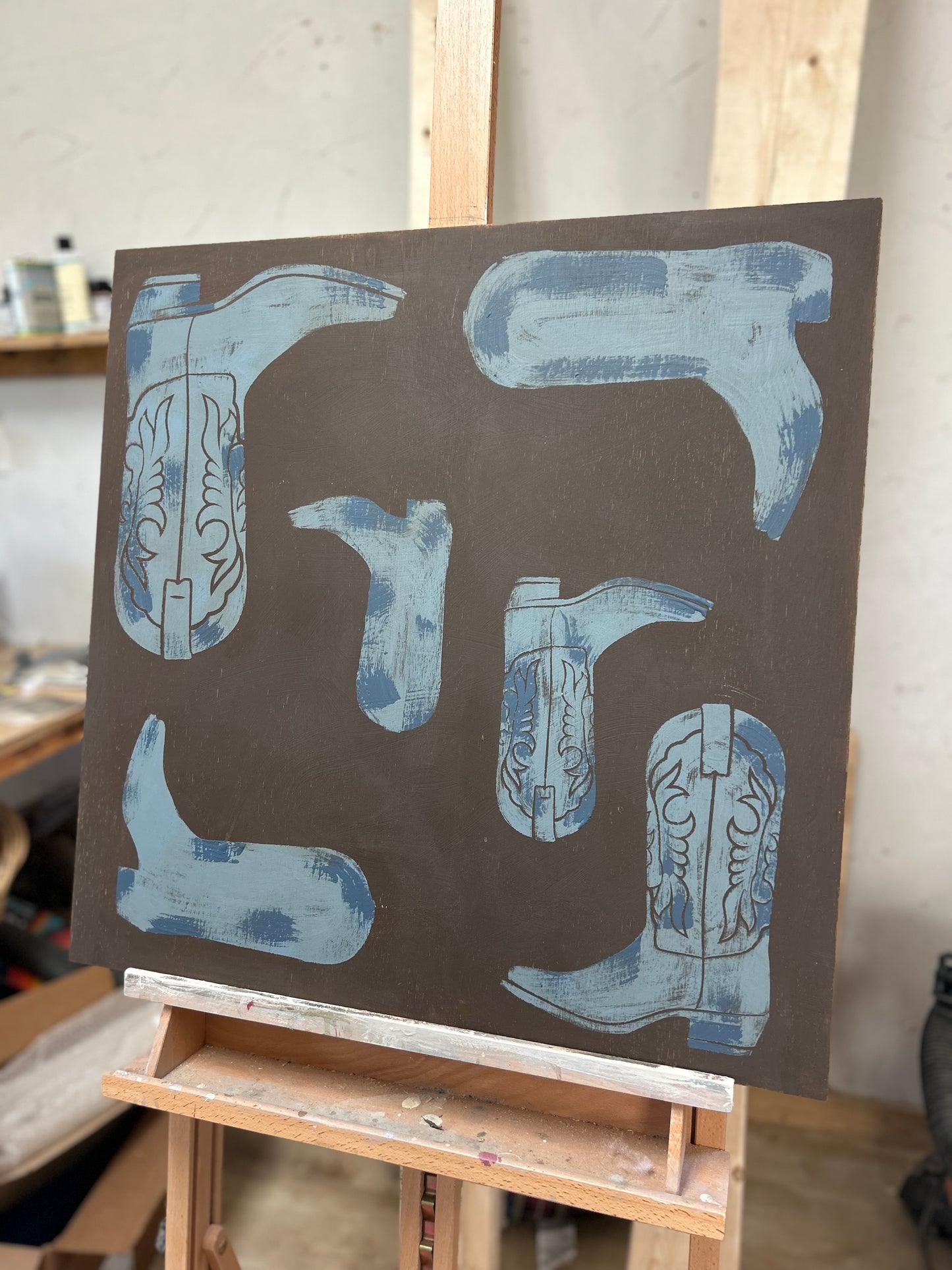 Paint the town blue boots