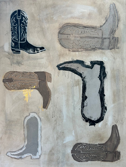 Textured Boots Print