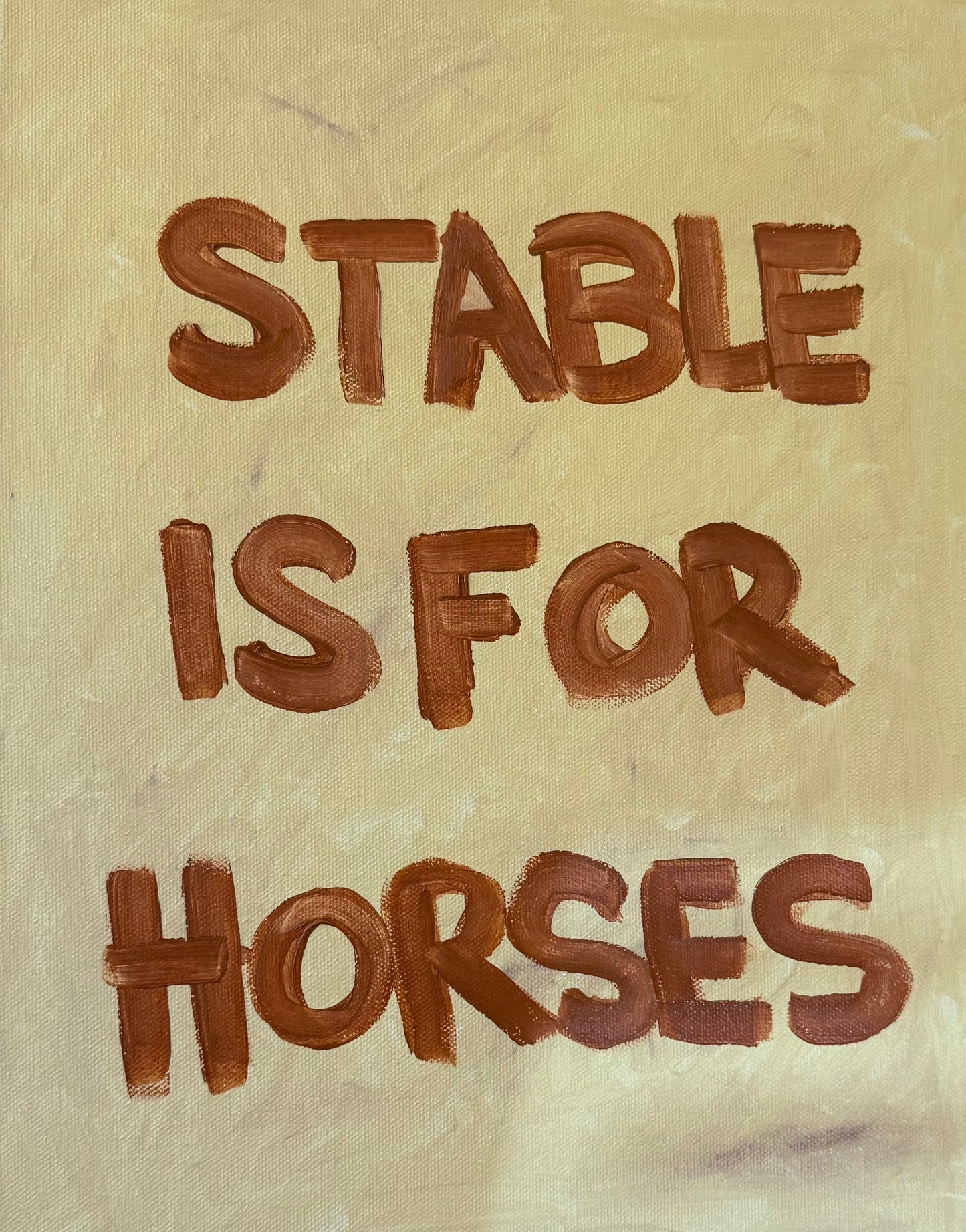 Stable is for horses